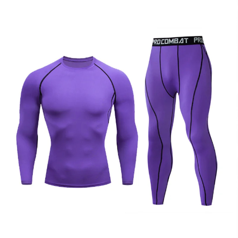 Compression Long Pant - Combinaison de compression pour homme, t-shirt